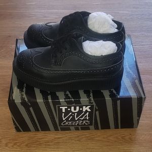 TUK Women's Black Wingtip Creepers NWT